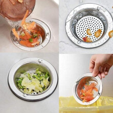 Kitchen Sink Drain Filter - MARSEE - 2PCS Plug Filter, Stainless Steel Food Collection Mesh