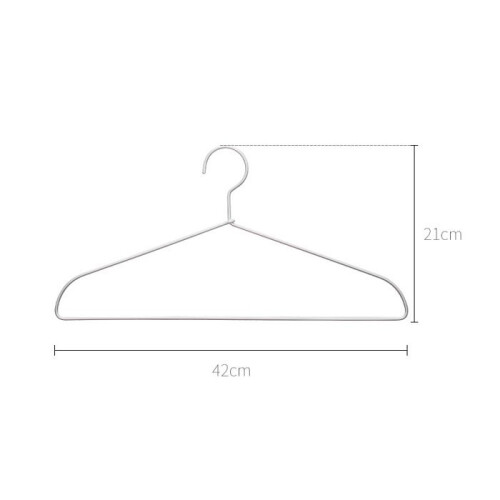 Eleganti e resistenti grucce in ferro cromato argento da 42 cm per abiti e camicie, 8 pezzi PZCC 1
