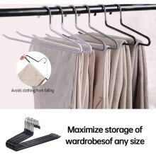 Cintres ouverts, organisateurs à glissement facile pour pantalons ouverts, cintres métalliques durables et résistants à la rouille,
