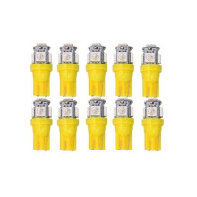 10 stuks gele lampjes, T10 w5w LED 5050SMD 12v DC 10 stuks