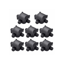 Aansluitdoos, 8 stuks, waterdichte 3-weg kabelconnector, IP68 elektrische aansluitdoos, kabelkatrol