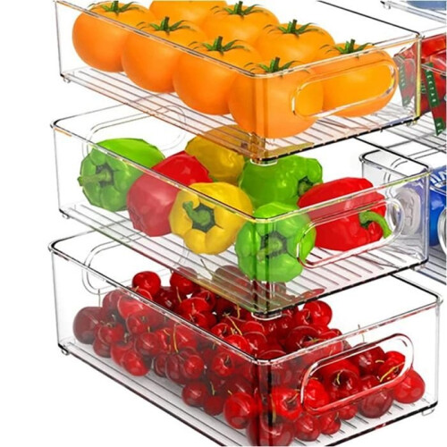 Stackable Refrigerator Organizer Set of 6, Kitchen Drawer Organizer, Kitchen Storage and Organizer 1