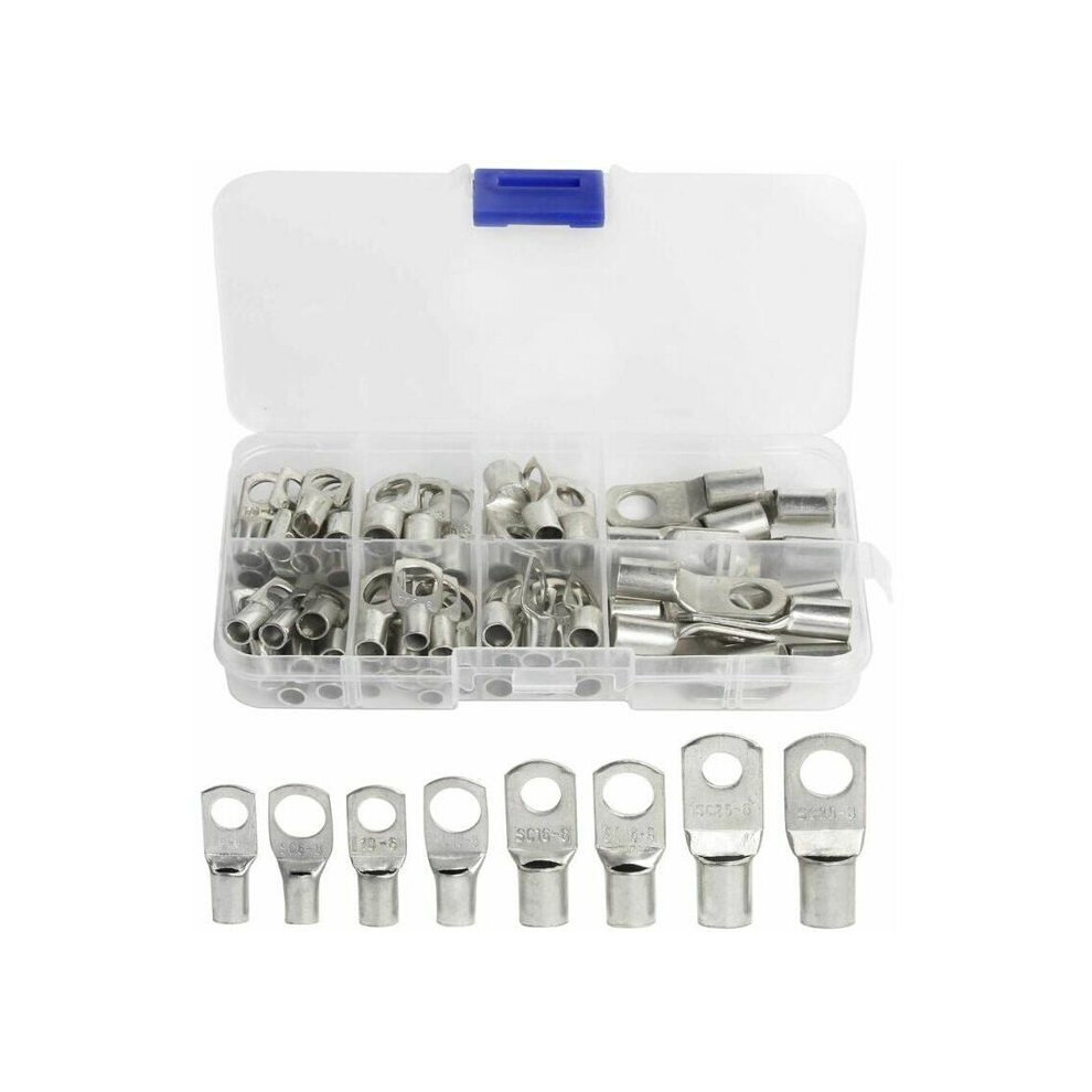 Pack Of 60 Tin-Plated Copper Electrical Lugs, Sc Crimp/Solder Connectors For 6 To 25 Mmâ² Cables 9102920035429