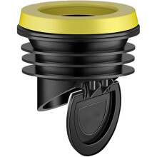 PVC-Geruchsverschluss 100, WC-Geruchsdichtung mit Rückschlagventil für 100–110 mm PVC-Rohre (schwarz) Etikett