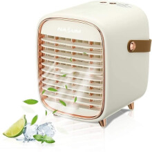 NetBoat Tragbare Klimaanlage, Luftbefeuchter, Sprühgerät, Kühler, Ventilator, USB-aufladbar, 3 Windstufen