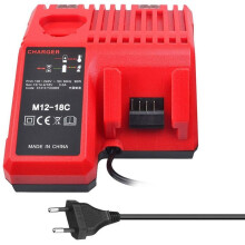RICEEL M1218C Li-ion-laturi Milwaukee 12 V / 14,4 V / 18 V akuille – Vaihtoakku moninkertaisilla suojauksilla
