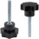 NetBoat 10pcs M6x40 thread clamping button black plastic star-shaped button screw on knob for machine tool 4
