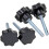 NetBoat 10pcs M6x40 thread clamping button black plastic star-shaped button screw on knob for machine tool 3