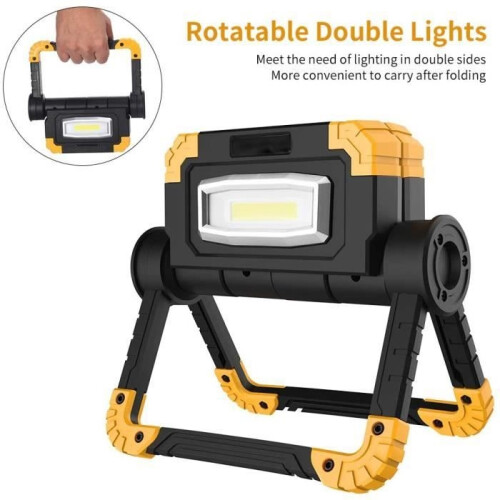 Προβολέας LED - 20W - 1500 Lumens - Επαναφορτιζόμενος - Περιστροφή 360 2