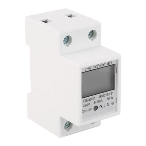 Ηλεκτρικός Μετρητής - XTM35SC - Μονοφασικός 220V - 5(80)A - Ράγα DIN 2