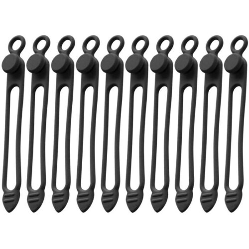 Packung mit 10 Silikon-Kabelbindern fürs Büro