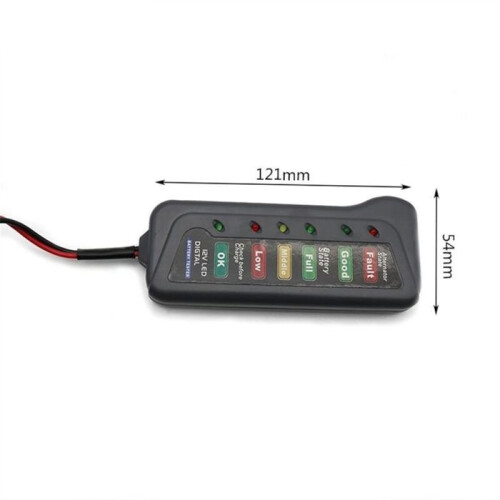 12V car battery tester with 6 LEDs for alternator and engine diagnostics 1