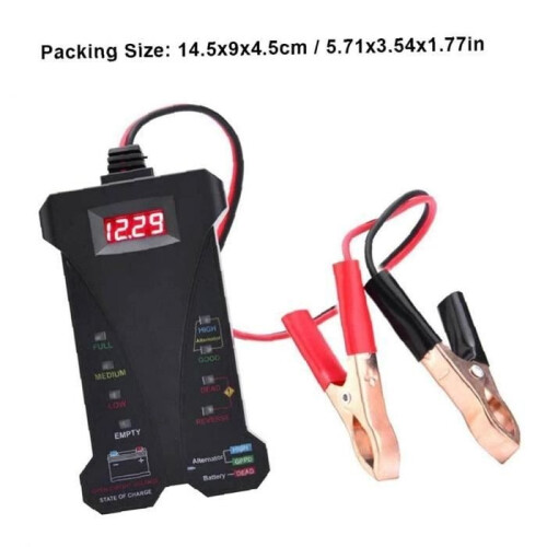 Car Tester 12V Battery Tester Digital LCD Display Charging System Analyzer with LED Indicator 123Electrical,451 2