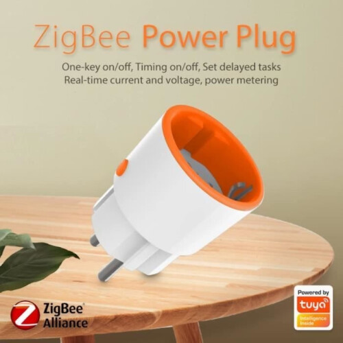 Tuya Zigbee 16A Smart Plug, Smart Plug with Remote Output Switch and Synchronization Monitoring [1426] 1