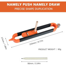Contour gauge with locking mechanism, profiling tool, woodworking measuring ruler, irregular contour duplicator