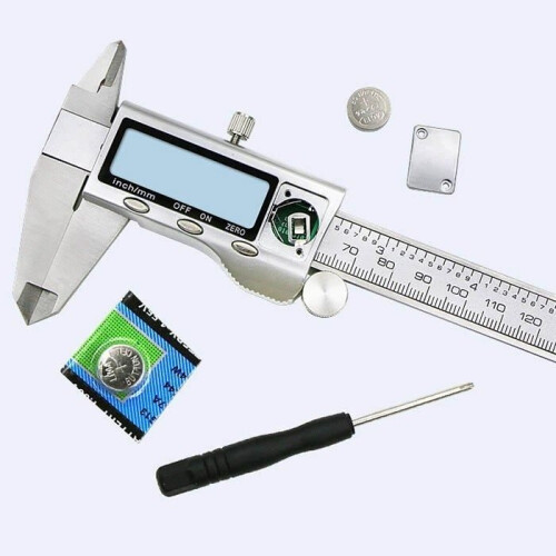 POPSPO 0-150mm Stainless Steel Digital Caliper - Metric Conversion and Zero Buttons 1