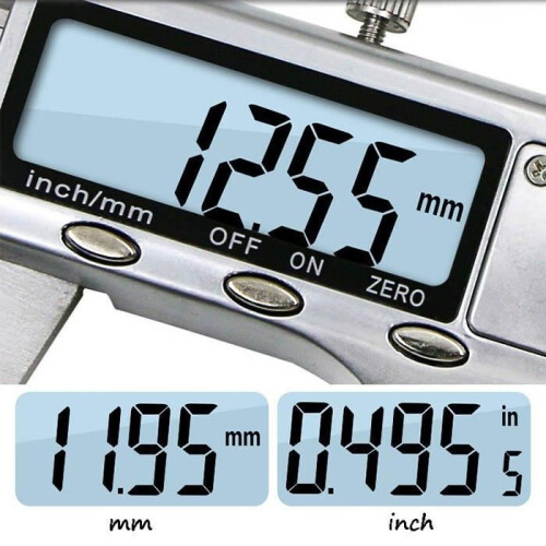 POPSPO 0-150mm Stainless Steel Digital Caliper - Metric Conversion and Zero Buttons 2