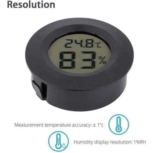 Thermometer-Hygrometer – Mini-Digital-LCD – Temperatur – Luftfeuchtigkeit – Tragbar 1