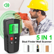 JOYFAN 5-in-1 Muurdetector, Elektronische Stangscanner, Detecteert Metaal, Elektrische Draden en Houten Stang in Muren