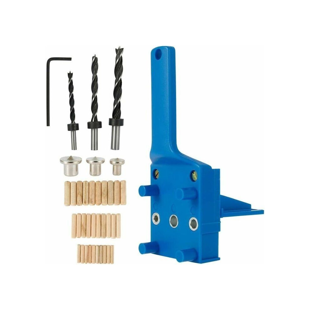 41-Piece Dowel Drilling Jig, 6/8/10Mm Wood Dowel Guide, Doweling Kit With Centering Tool 9102920037966