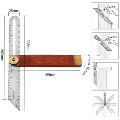 Large-Angle Sliding Bevel - Multi-Angle - Stainless Steel - Adjustable - Multiple Colors 2