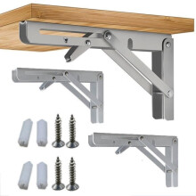 Opklapbare muurbeugel - MARSEE - 500x170mm - Roestvrij staal - Set van 2 - Zwart
