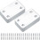 20 Perforated assembly plates, flat connectors, angle bracket fixings, 38x60mm, silver colour. 1
