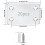 20 Perforated assembly plates, flat connectors, angle bracket fixings, 38x60mm, silver colour. 2