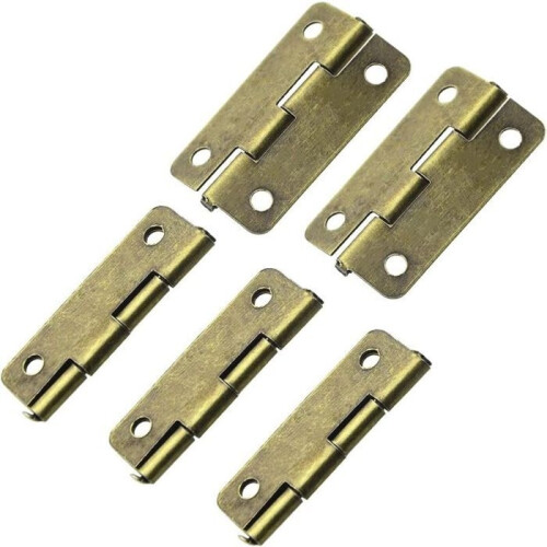 Mini cerniere - GRANDI - 50 pezzi - Stile retrò - 30 x 17 mm - Bronzo 2