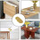 Folding table hinges - LARGEIGHT - 6 pcs - Brass - Corrosion resistant - Easy assembly 2