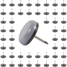 Easy-to-install chair leg glides, 19mm furniture glides for indoor use - 50 pieces