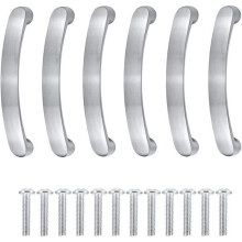 Maniglia per mobili - LARGEIGHT - Set da 6 - Argento - Interasse 96 mm - Design moderno