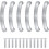 Maniglia per mobili - LARGEIGHT - Set da 6 - Argento - Interasse 96 mm - Design moderno 1