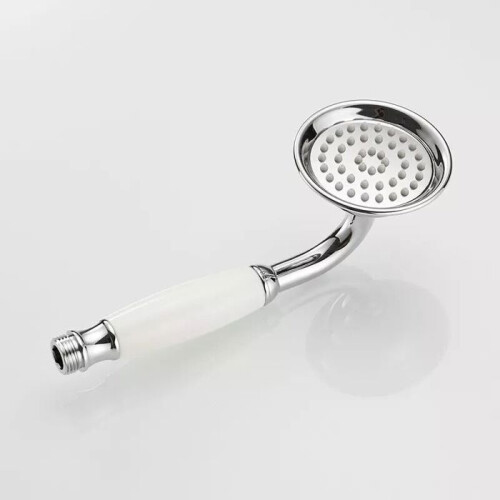 Duschkopf – GROSS – Klassisch – Retro – Keramikgriff – Chrom