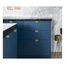 4 maniglie per cassetti a forma di foglia da 60 mm in ottone massiccio, maniglie per mobili per soggiorno, cucina e camera da letto,