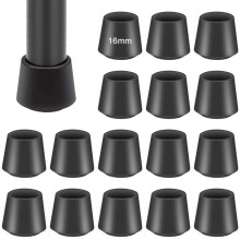 Stuhlbeinschoner – JORMFTTE – 16 Stück – Gummi – Durchmesser 16 mm – Schwarz