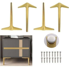 Metall-Möbelbeine – MICH – Dreieckig – Moderner Stil – 4er-Set – Höhe 18 cm – Robust und langlebig