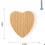 Cabinet Knobs - LARGEIGHT - Heart - Solid Wood - 6 Pieces - Multiple Colors 2