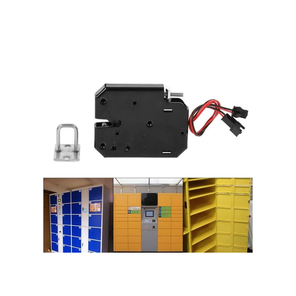 Zjchao Electric Lock Latch Dc 12V 2A Electromagnetic Electric Cabinet Lock Wardrobe Drawer Black Steel 9102920038581