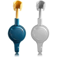Set di 2 supporti per doccia a ventosa girevoli a 360, porta fissa grande, supporto per doccia a ventosa, soffione doccia a parete,