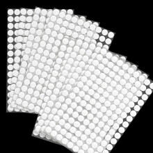 1008 Pcs Round Scratch Stickers, 504 Pairs 10mm Self-Adhesive Scratch Pads, Hooks and Loops, White Double-Sided