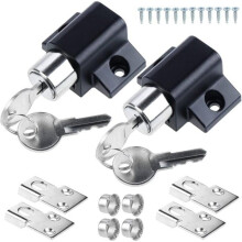 Serrature scorrevoli - JIANGZHA - 2 pezzi - Sicurezza ottimale - 4 chiavi - Materiali resistenti