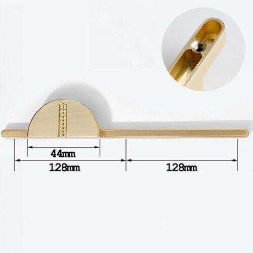 Maniglia per mobili - GRANDE - Design moderno - 2 pezzi - Oro - Lega di zinco 1