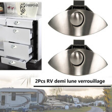 2x General information: Chrome half-moon knob lock, push-button lock, furniture lock