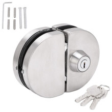 Serratura per porta in vetro NAMOTU - Alta sicurezza - Facile installazione - Acciaio inossidabile - 3 chiavi