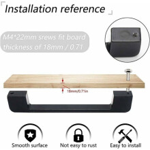 10 pieces black furniture handles, 96 mm furniture handles, furniture handle, handles for kitchen cabinets in steel L1087