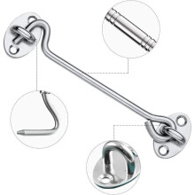 4pc Door Latch, Door Hook, 4 inch Stainless Steel Door Latch, Gate Lock for Barn Doors