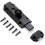 Security locking latch with thick pure brass bolt, ultra-resistant black gate latch 1