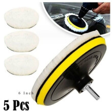 5 stuks 150 mm wollen polijstpads, polijstschijven, polijstsponzen, autopolijstset voor M14