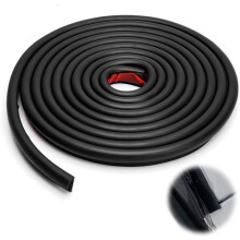 Motorhome Gutter, 5M J-Shaped Gutter Protection Strip, Self-Adhesive Rubber Backing Strip, for Cars and Vans
